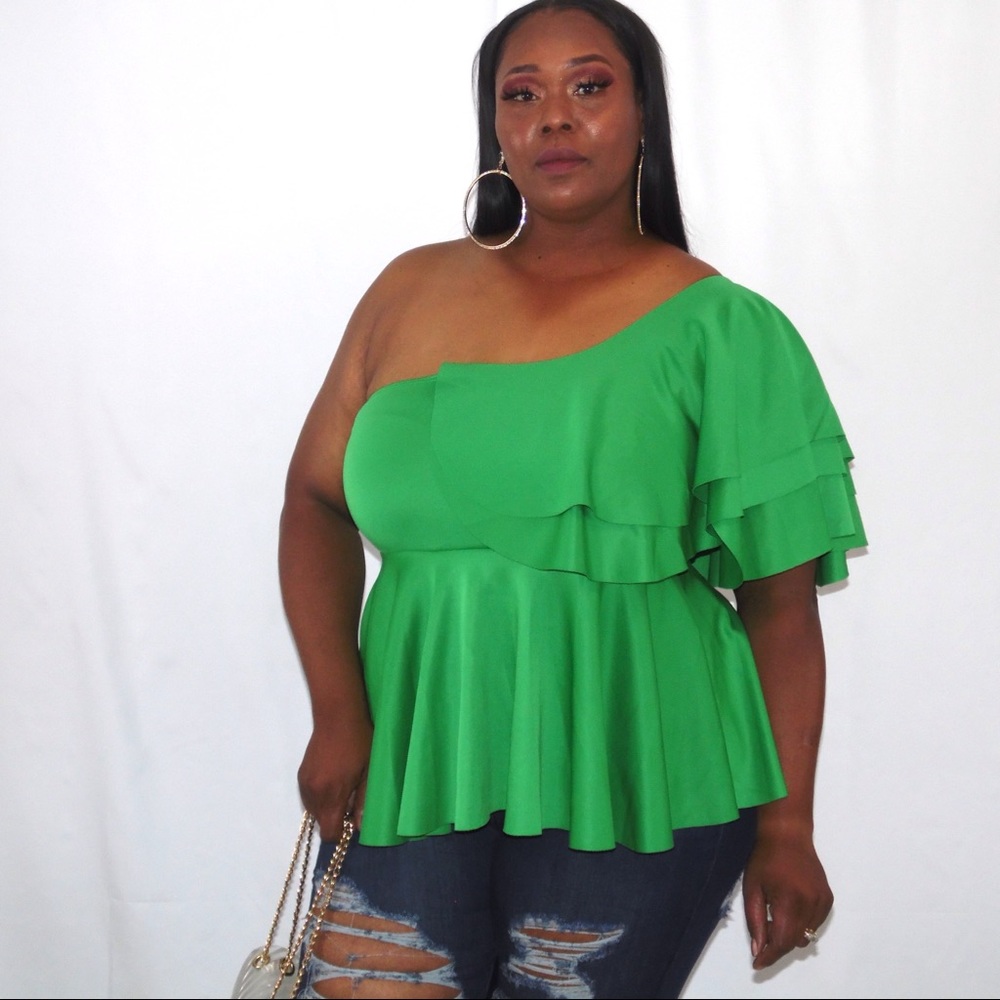 COPY - One Shoulder Peplum Top